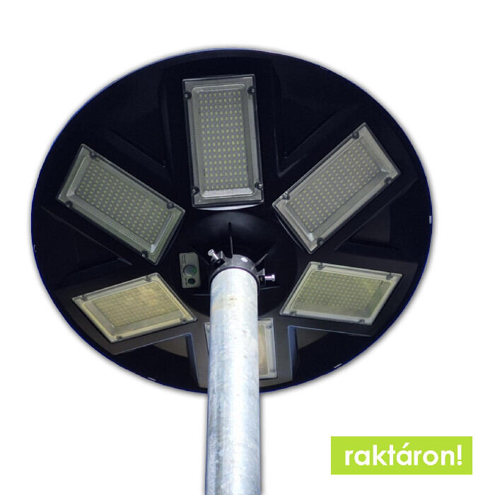 Horganyzott acél lámpaoszlop 4 méter+ 35W napelemes LED park/sétány világítás+ alapvsalat szett