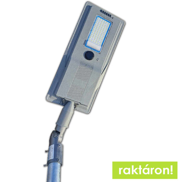 30W napelemes MOZGÁSÉRZÉKELŐS LED utcai világítás 4800 Lumen 4000K