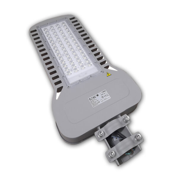 Horganyzott acél lámpaoszlop 8 méter+ 100W LED utcai világítás+alapvasalat szett - Image 2