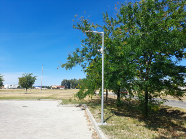 Horganyzott acél lámpaoszlop 4 méter+ 50W LED utcai világítás+alapvasalat szett - Image 4