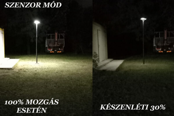 Aluminium lámpaoszlop 3 méter+ 15W napelemes lámpa szett - Image 7