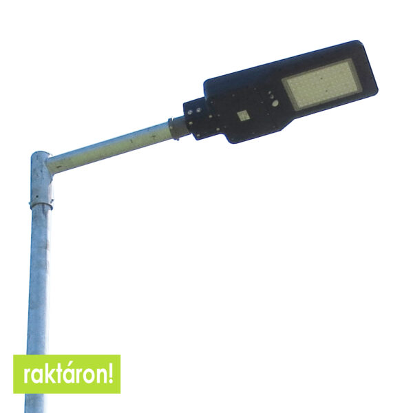Horganyzott acél lámpaoszlop 4 méter+ 40W napelemes LED utcai világítás+ alapvasalat szett beépített akkumulátorral